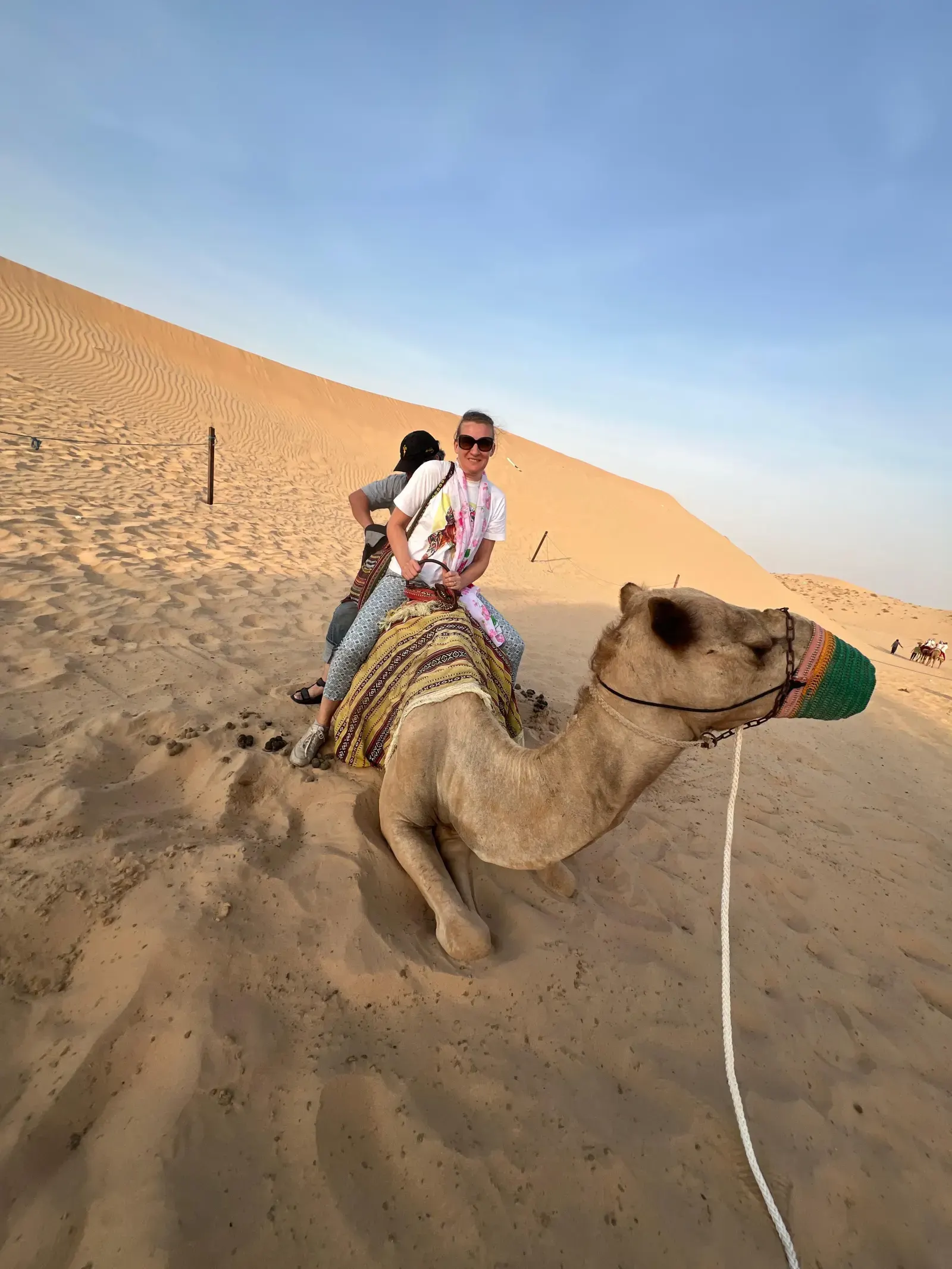 Sandboarding on Abu Dhabi desert dunes